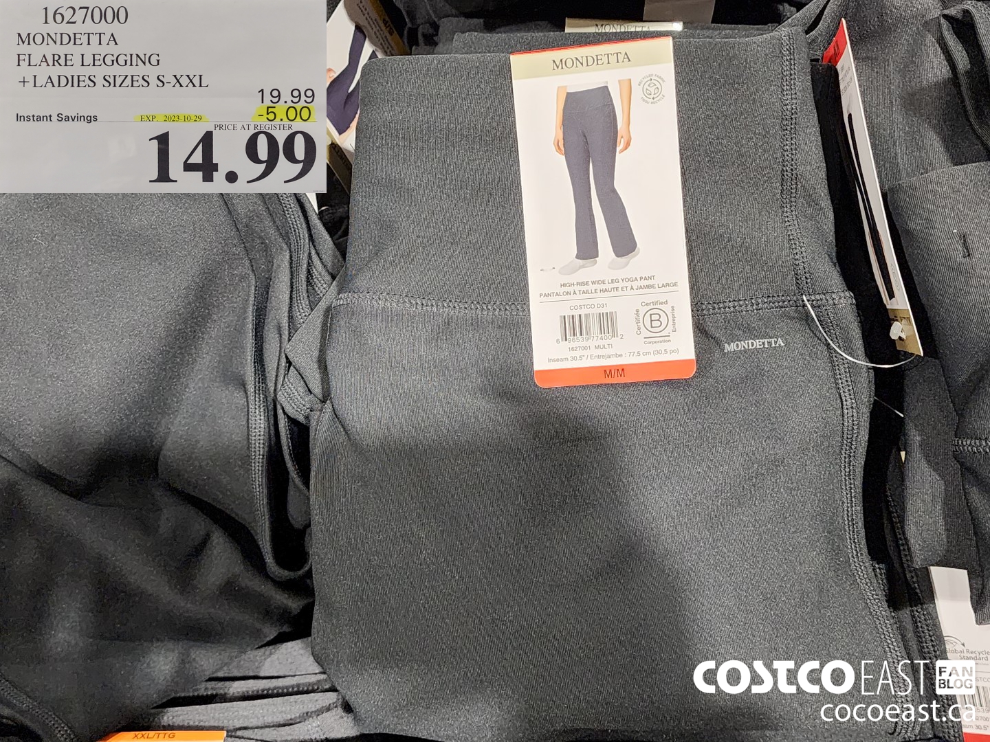 1627000 MONDETTA FLARE LEGGINGS + LADIES SIZES S-XXL ($5.00 INSTANT SAVINGS EXPIRES ON 2023-10-29) $14.99