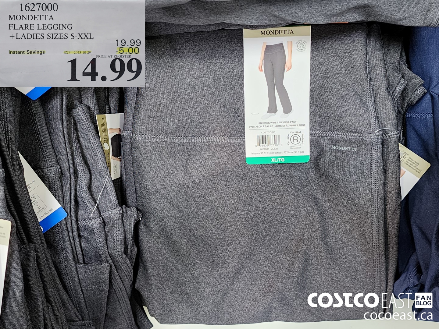 1627000 MONDETTA FLARE LEGGINGS + LADIES SIZES S-XXL ($5.00 INSTANT SAVINGS EXPIRES ON 2023-10-29) $14.99