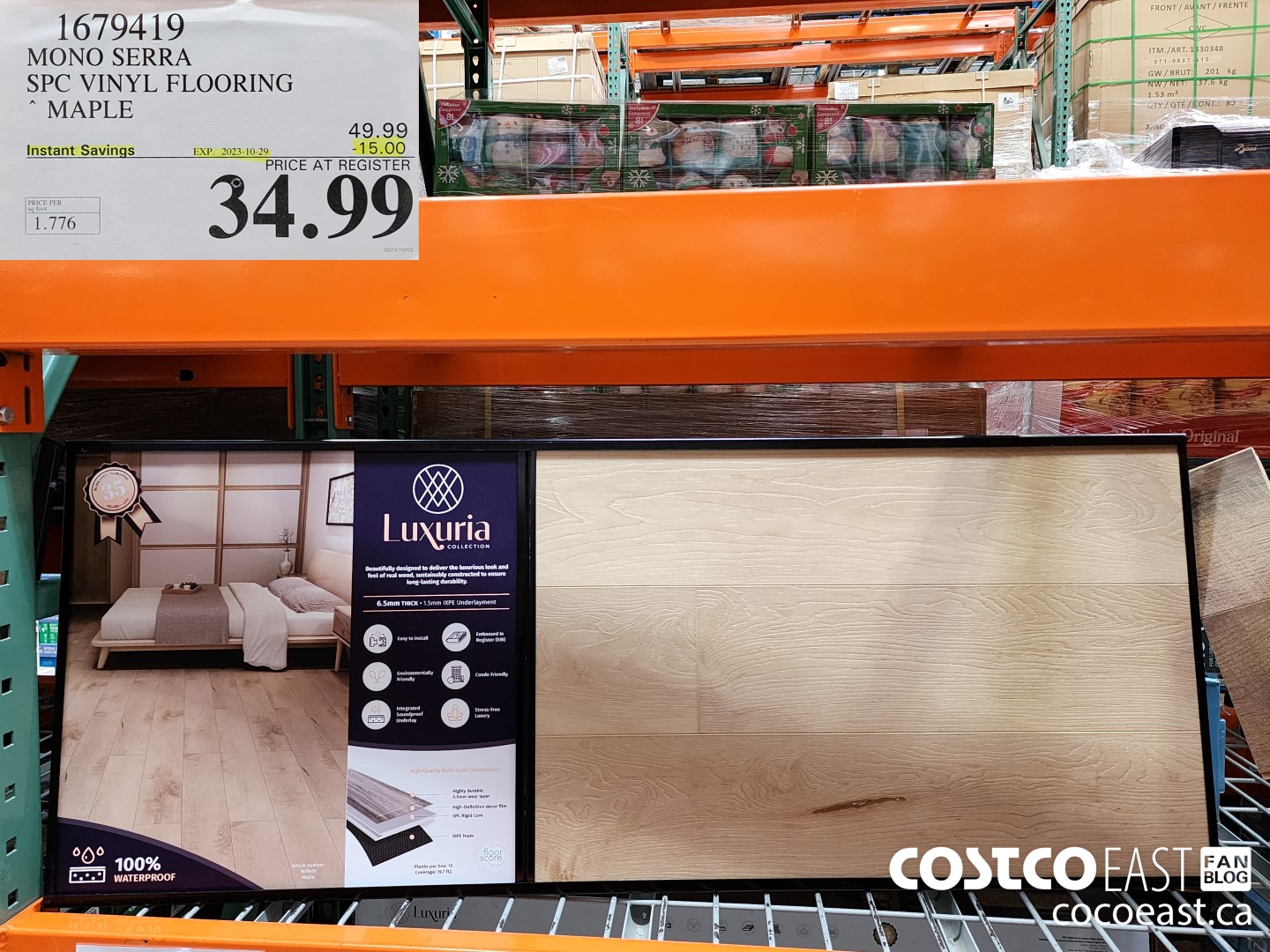 1679419 MONO SERRA SPC VINYL FLOORING MAPLE ($15.00 INSTANT SAVINGS EXPIRES ON 2023-10-29) $34.99