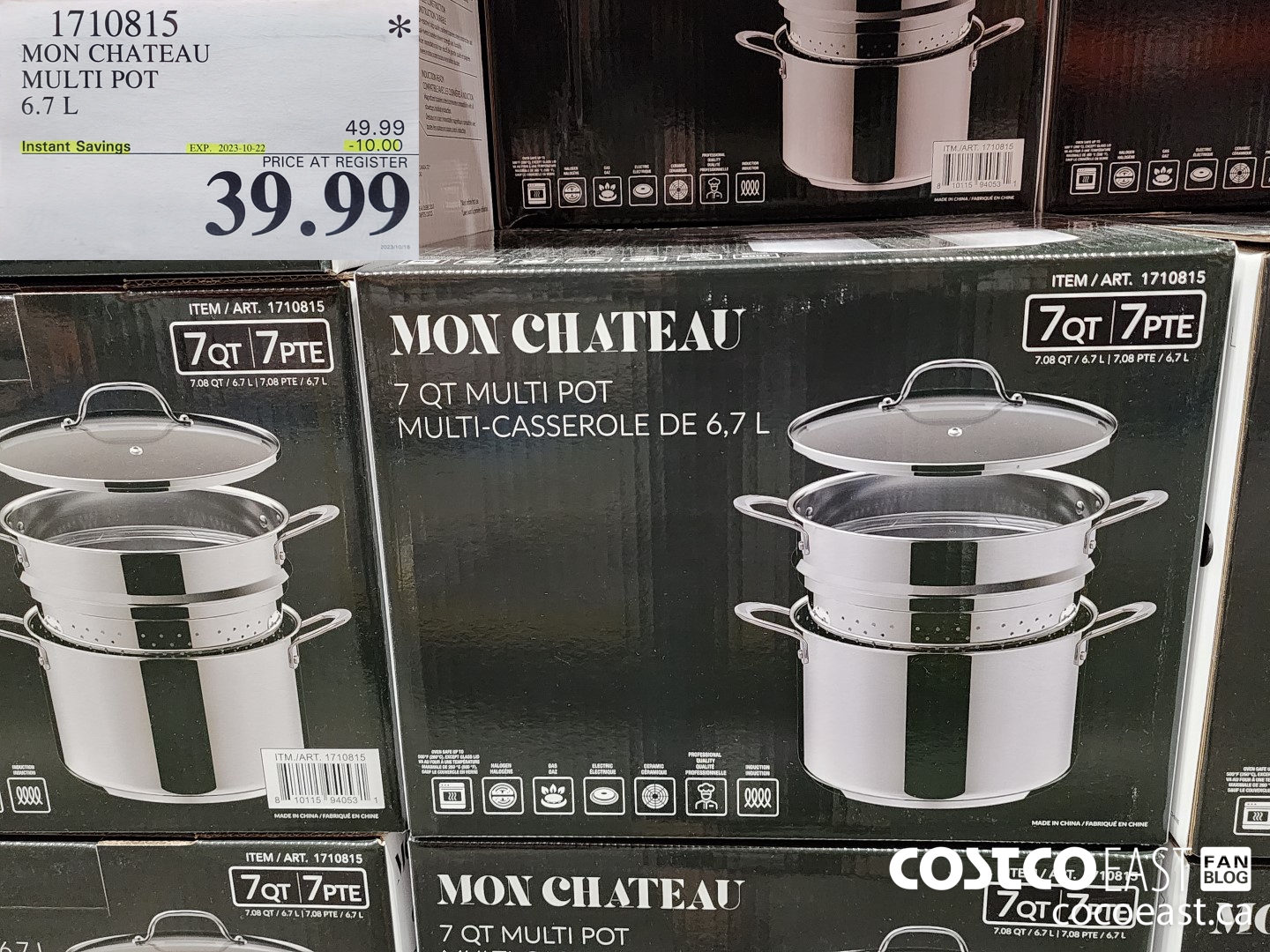 1710815 MON CHATEAU MULTI POT 6.7L ($10.00 INSTANT SAVINGS EXPIRES ON 2023-10-22) $39.99