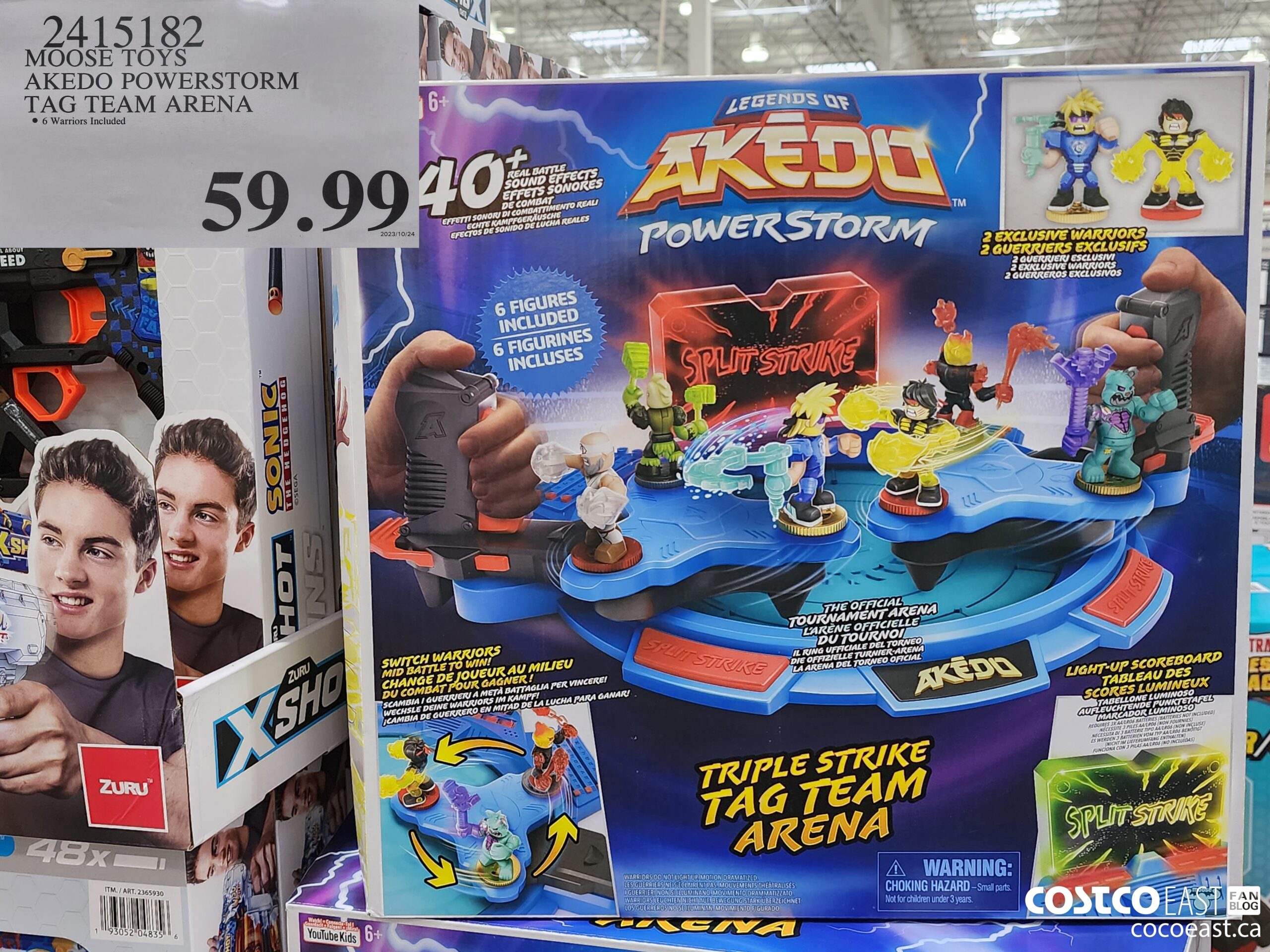 2415182 MOOSE TOYS AKEDO POWERSTORM TAG TEAM ARENA $59.99