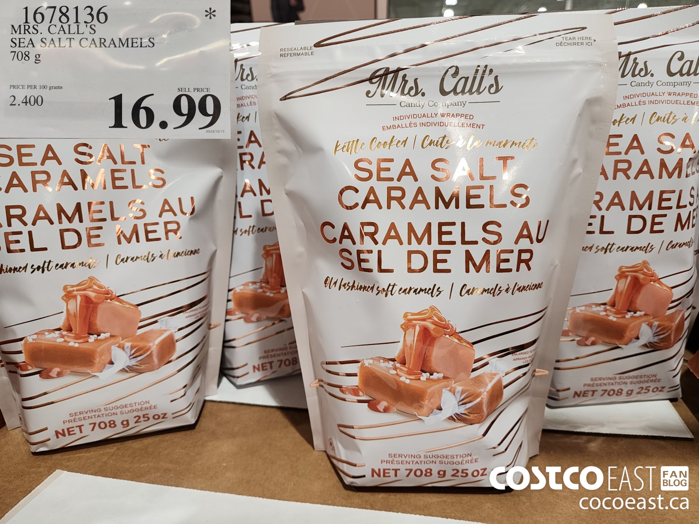 1678136 MRS. CALL'S SEA SALT CARAMELS 708 g $16.99