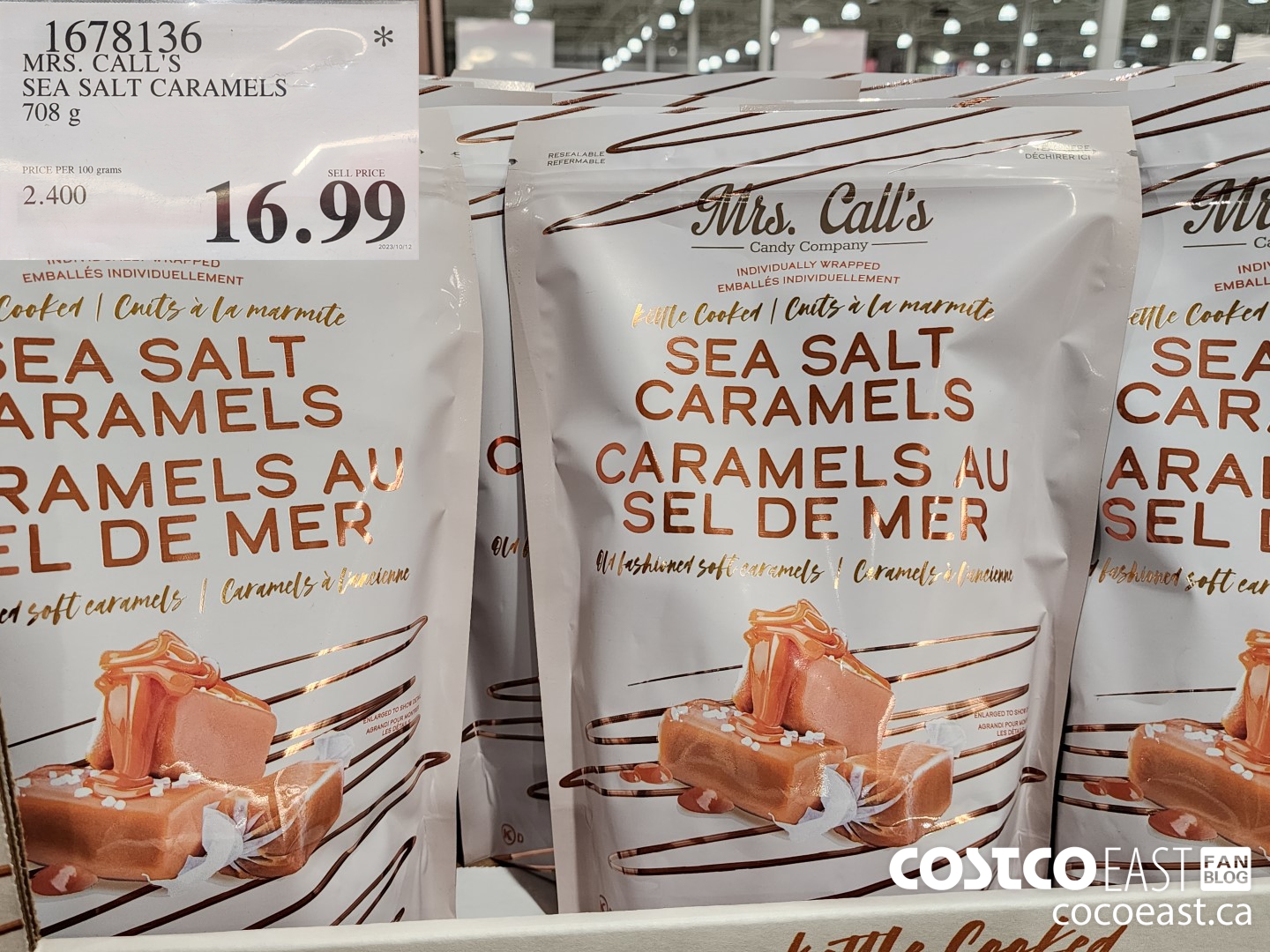 1678136 MRS. CALL'S SEA SALT CARAMELS 708 g $16.99