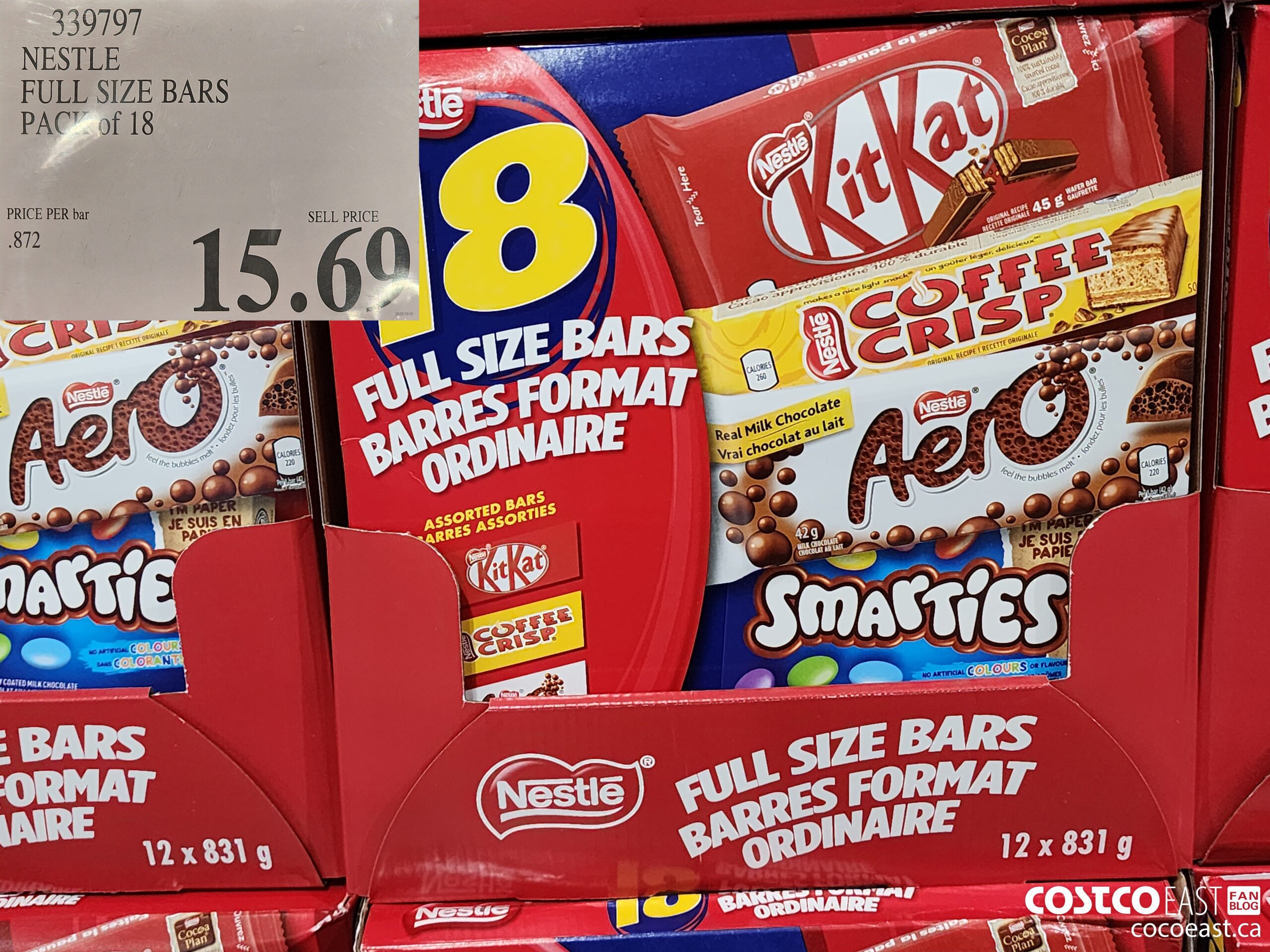 339797 NESTLE FULL SIZE BARS PACK OF 18 $15.69