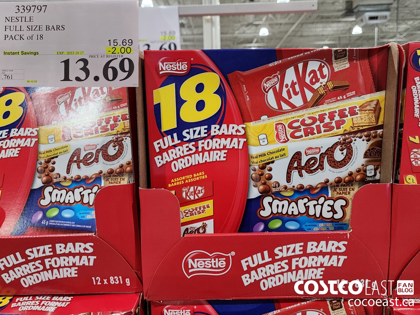 339797 NESTLE FULL SIZE BARS PACK OF 18 ($2.00 INSTANT SAVINGS EXPIRES ON 2023-10-17) $13.69