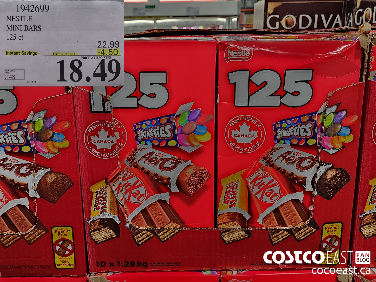 1942699 NESTLE MINI BARS 125 CT ($4.00 INSTANT SAVINGS EXPIRES ON 2023-10-11) $18.49