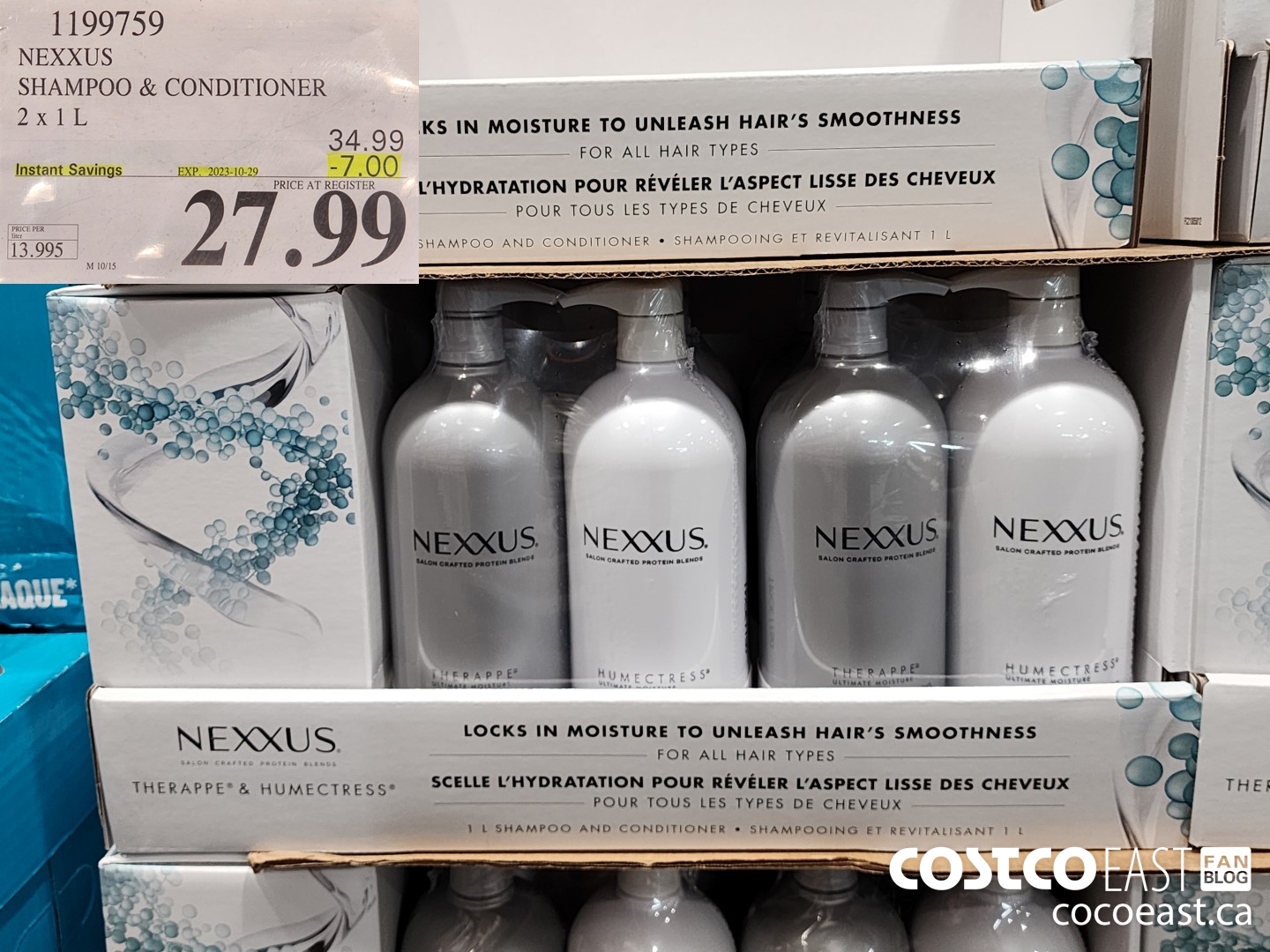 1199759 NEXXUS SHAMPOO & CONDITIONER 2 X 1L ($7.00 INSTANT SAVINGS EXPIRES ON 2023-10-29) $27.99