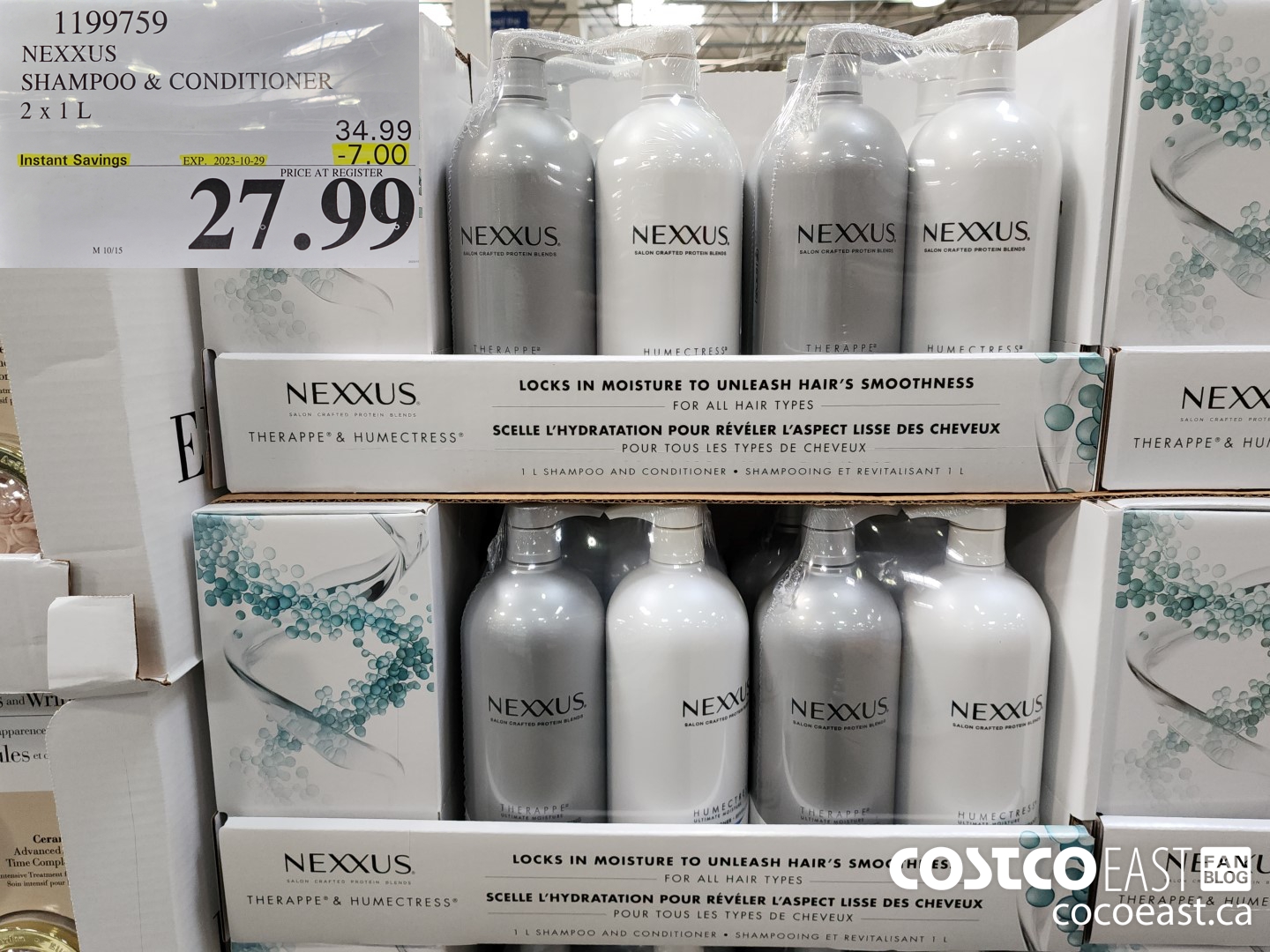 11999759 NEXXUS SHAMPOO & CONDITIONER 2 X 1L ($7.00 INSTANT SAVINGS EXPIRES ON 2023-10-29) $27.99