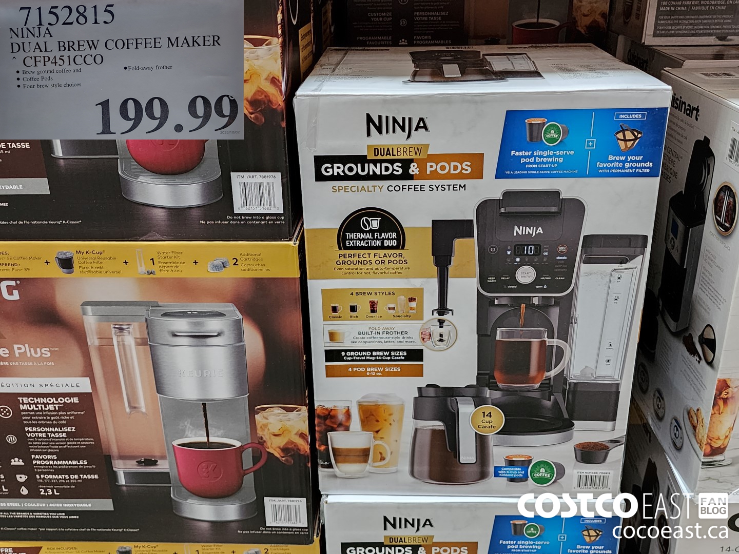 7152815 NINJA DUAL BREW COFFEE MAKER CFP451CCO $199.99
