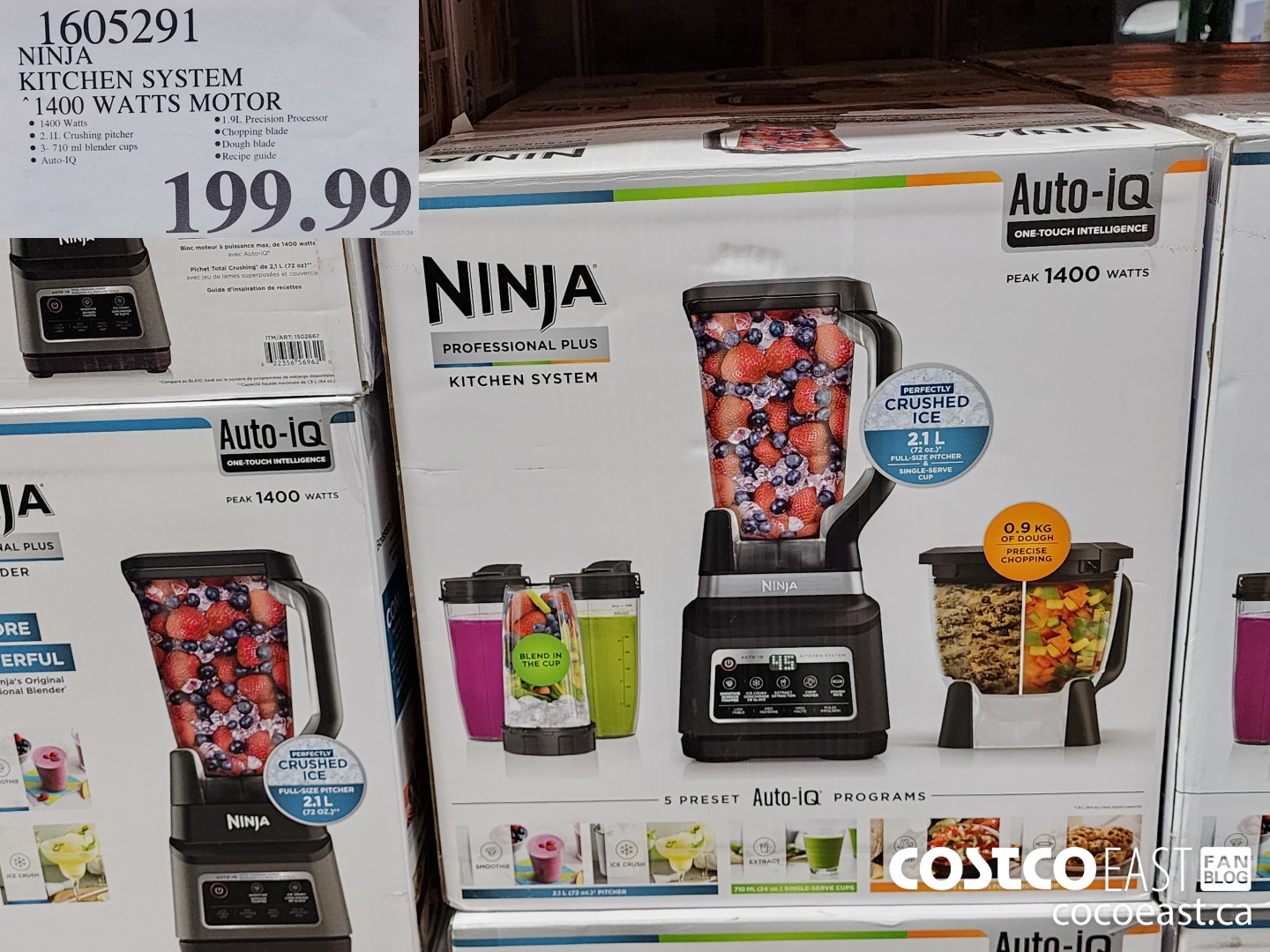 1605291 NINJA KITCHEN SYSTEM 1400 WATTS MOTOR $199.99