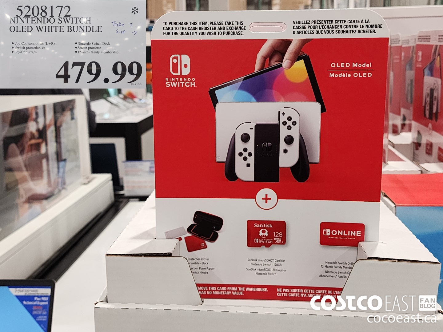 5208172 NINTENDO SWITCH OLED WHITE BUNDLE $479.99