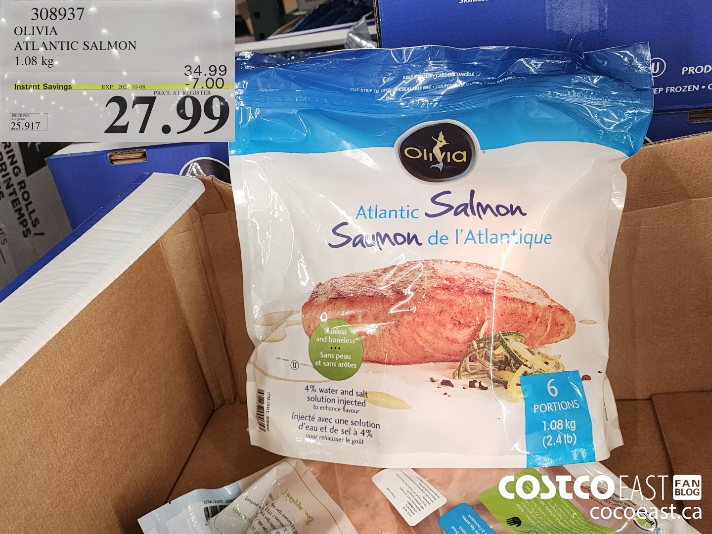 308937 OLIVIA ATLANTIC SALMON 1.08 kg ($7.00 INSTANT SAVINGS EXPIRES ON 2023-10-08) $27.99