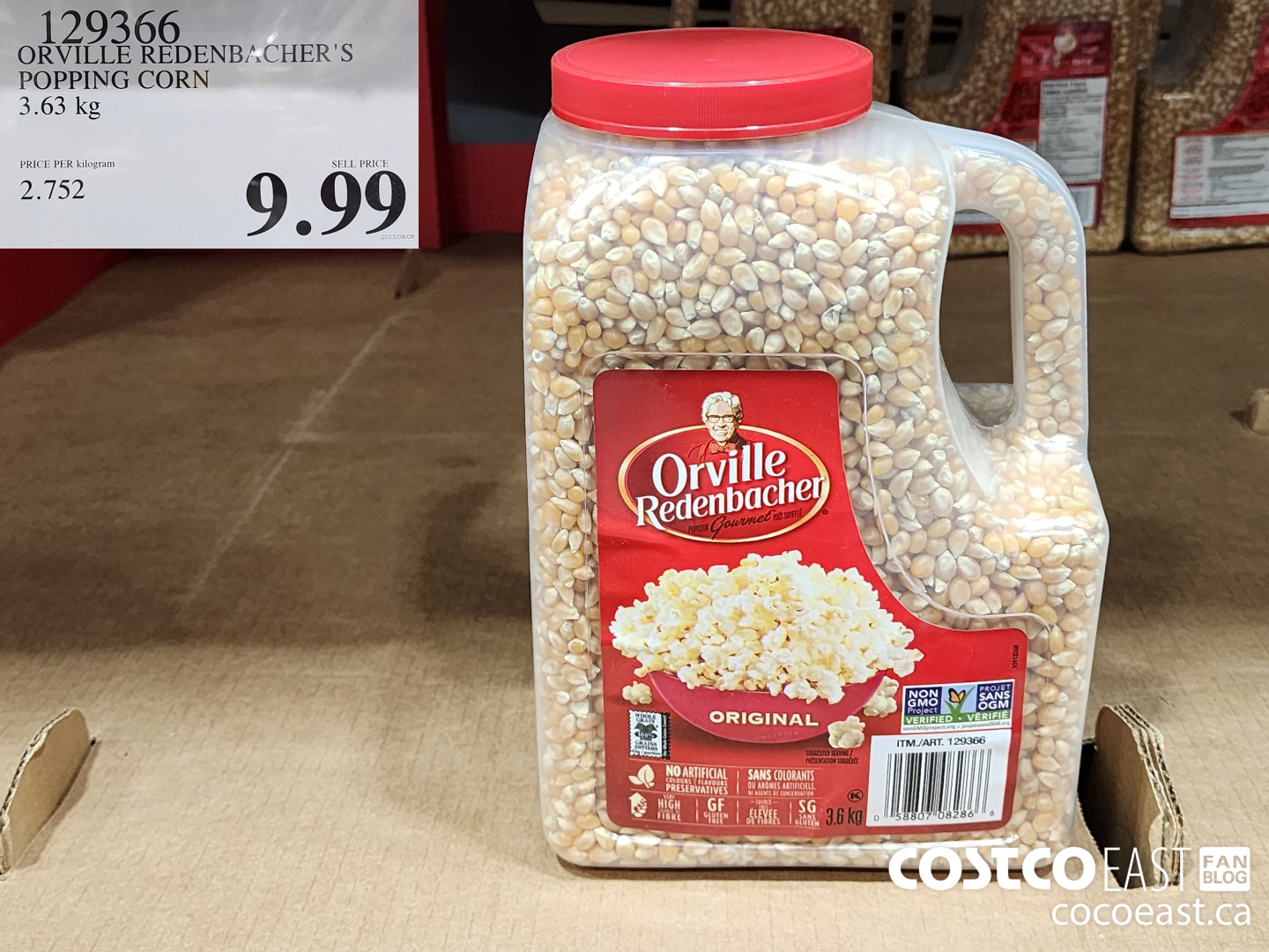129366 ORVILLE REDENBACHER'S POPPING CORN 3.63 kg $9.99