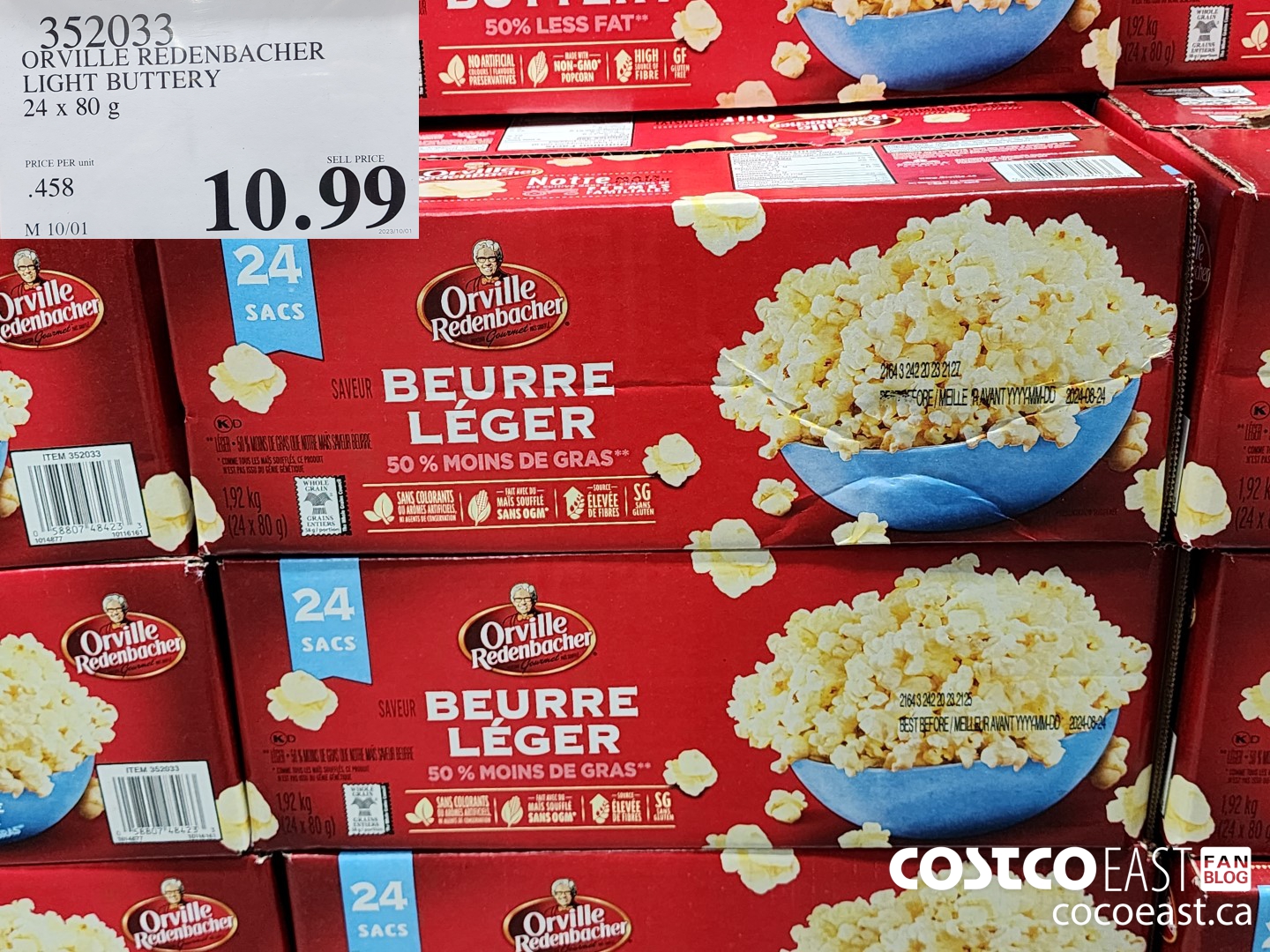 352033 ORVILLE REDENBACHER LIGHT BUTTERY 24 x 80g $10.99