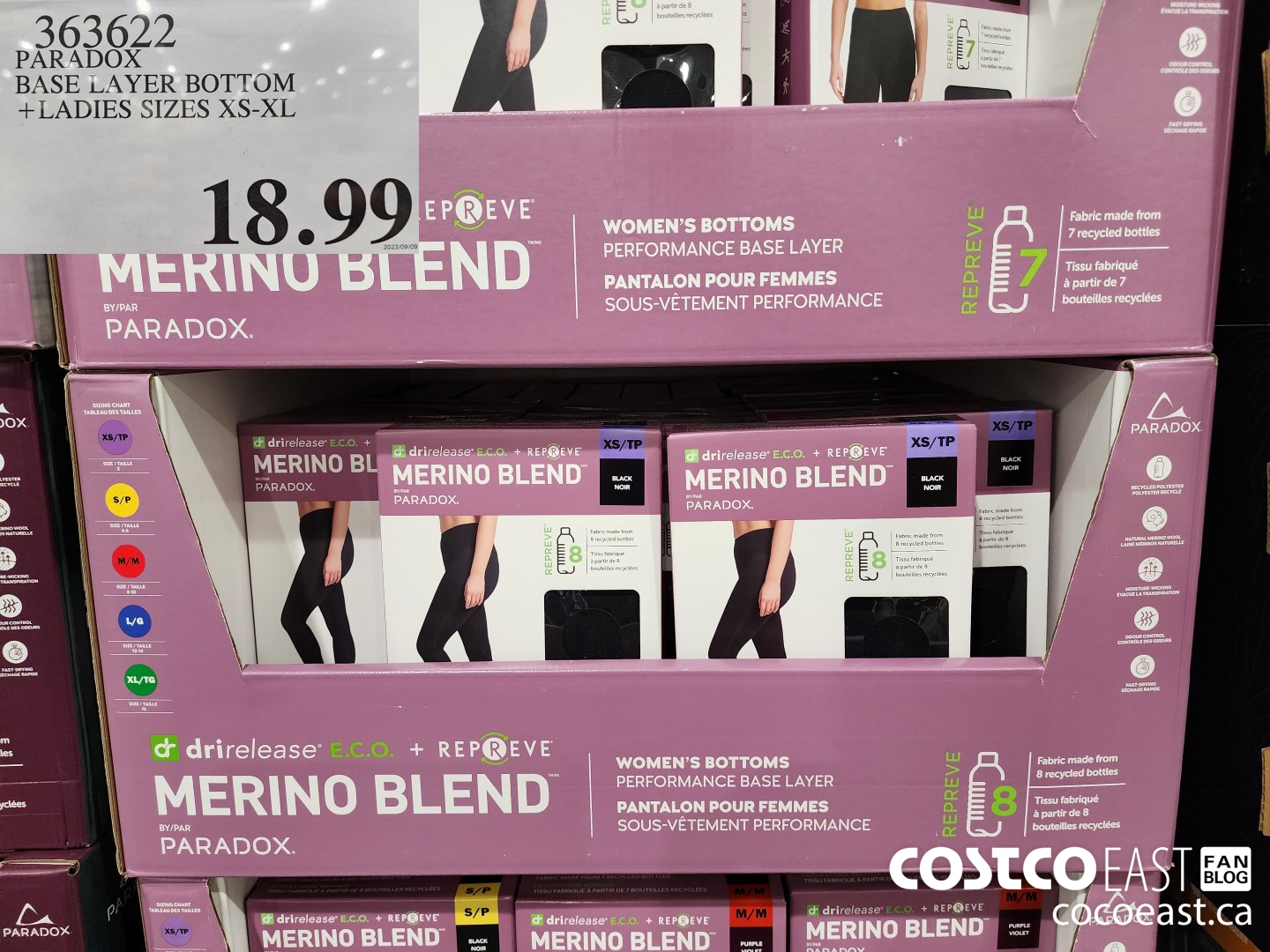 363622 PARADOX BASE LAYER BOTTOM +LADIES SIZES XS-XL $18.99