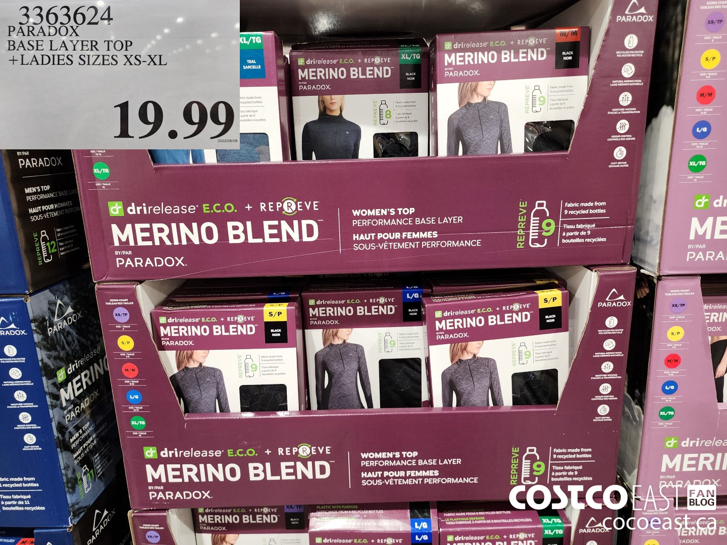 3363624 PARADOX BASE LAYER TOP + LADIES SIZES XS-XL $19.99
