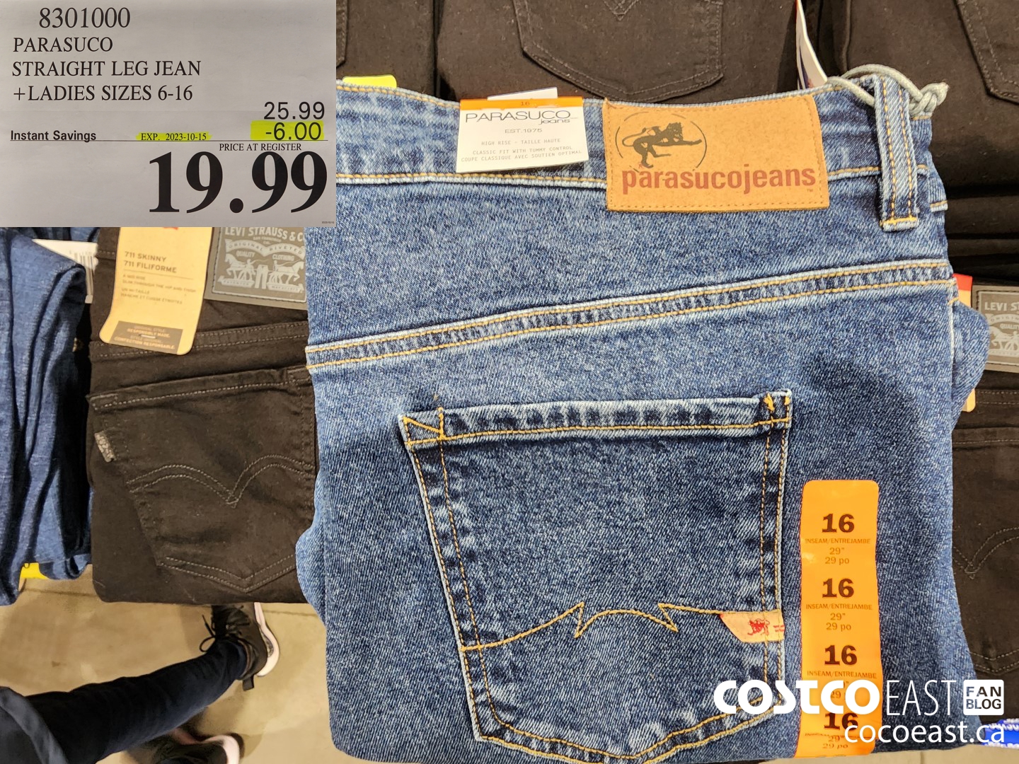 8301000 PARASUCO STRAIGHT LEG JEAN +LADIES SIZES 6-16 ($6.00 INSTANT SAVINGS EXPIRES ON 2023-10-15) $19.99
