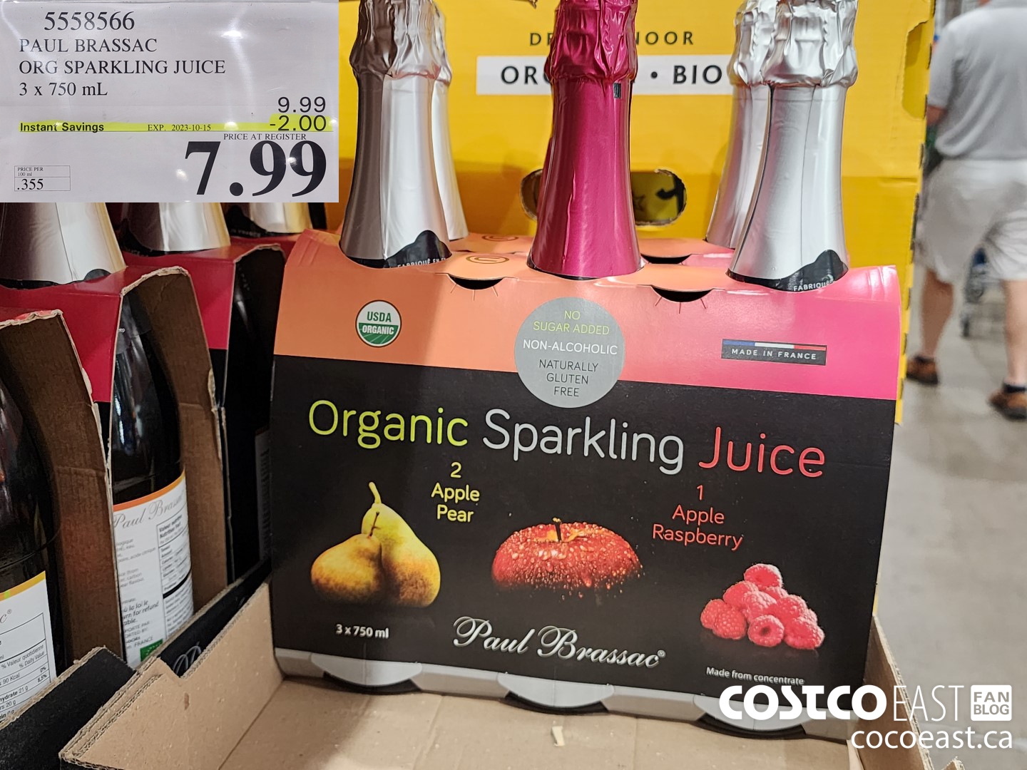 5558566 PAUL BRASSAC ORGANIC SPARKLING JUICE 3 X 750ML ($2.00 INSTANT SAVINGS EXPIRES ON 2023-10-15) $7.99