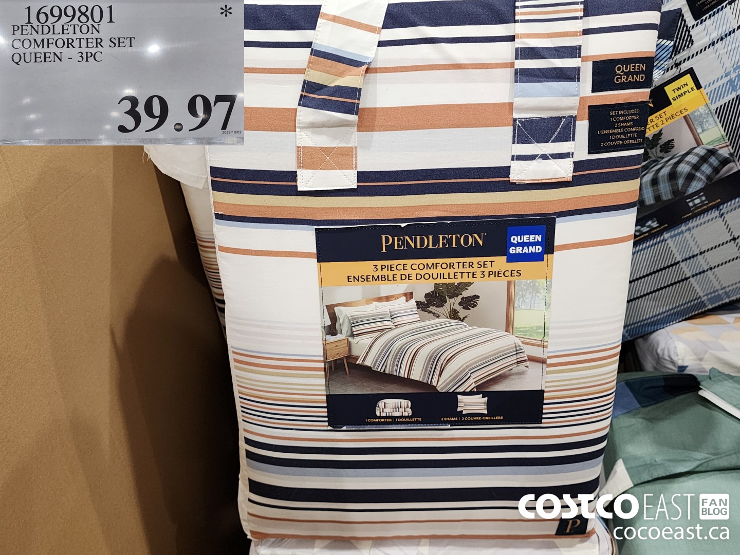 1699801 PENDLETON COMFORTER SET QUEEN - 3PC $39.97