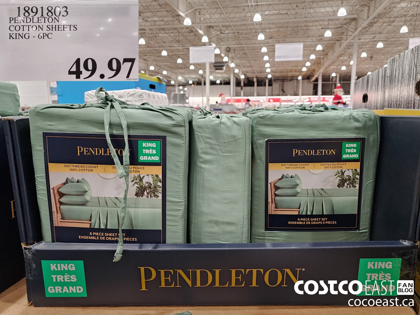1891803 PENDLETON COTTON SHEETS KING - 6PC $49.97