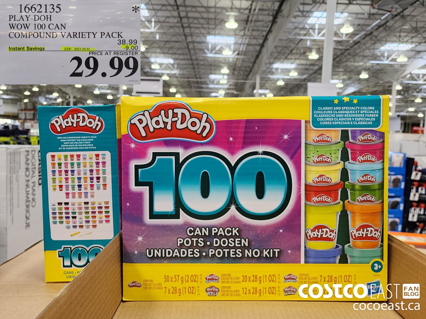 1662135 PLAY-DOH WOW 100 CAN COMPOUND VARIETY PACK ($9.00 INSTANT SAVINGS EXPIRES ON 2023-10-31) $29.99