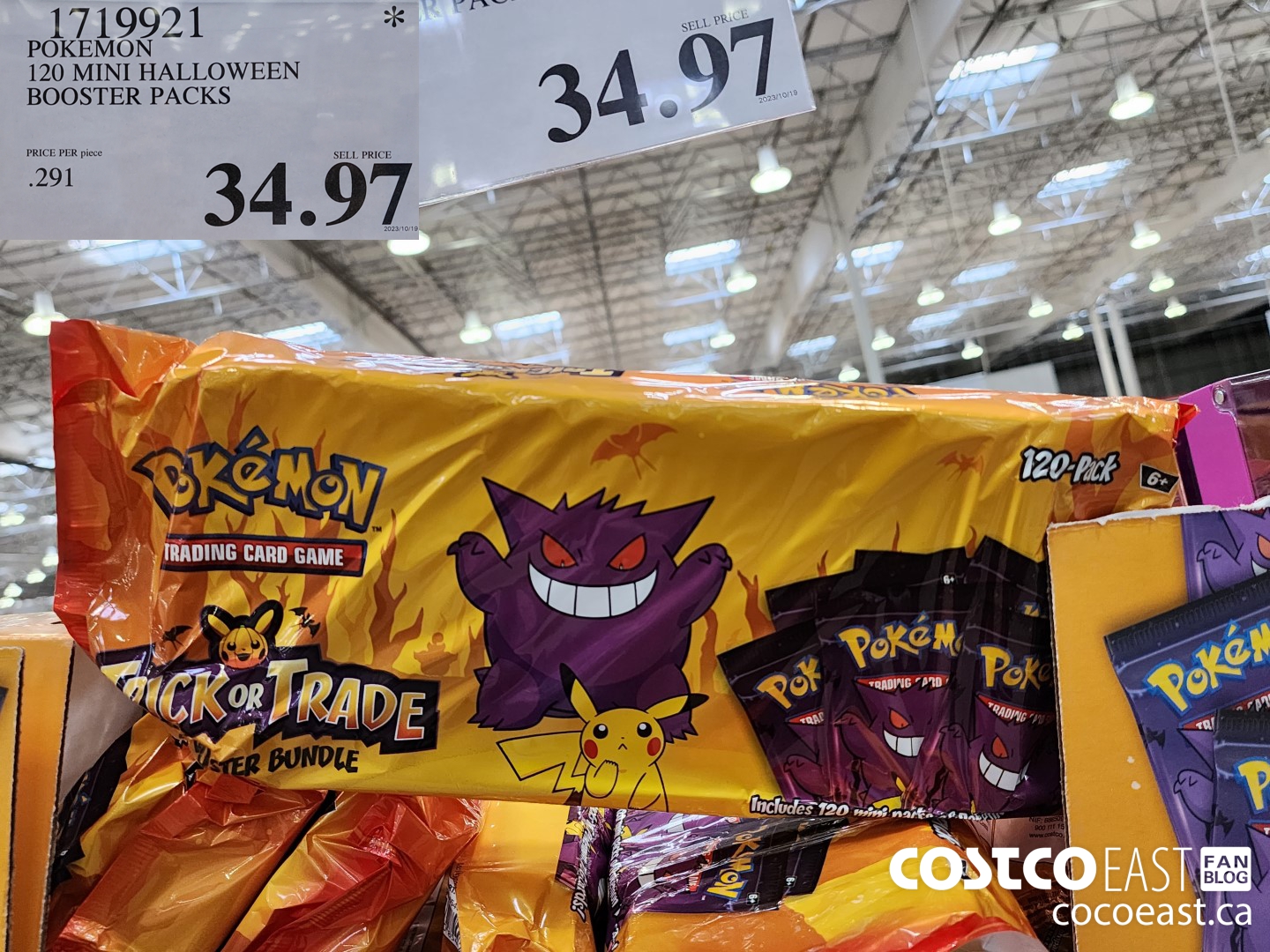 1719921 POKEMON 120 MINI HALLOWEEN BOOSTER PACKS $34.97