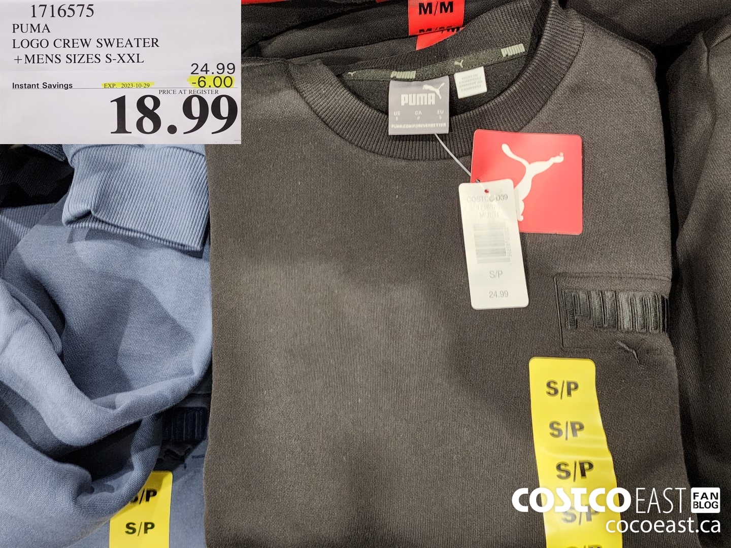 1716575 PUMA LOGO CREW SWEATER +MENS SIZES S-XXL ($6.00 INSTANT SAVINGS EXPIRES ON 2023-10-29) $18.99