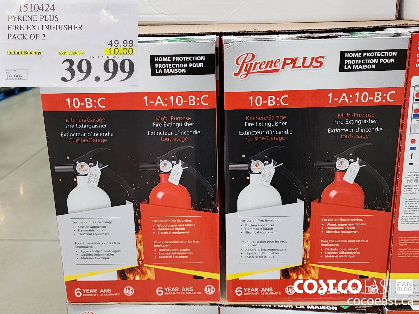 1510424 PYRENE PLUS FIRE EXTINGUISHER PACK OF 2 ($10.00 INSTANT SAVINGS EXPIRES ON 2023-10-29) $39.99