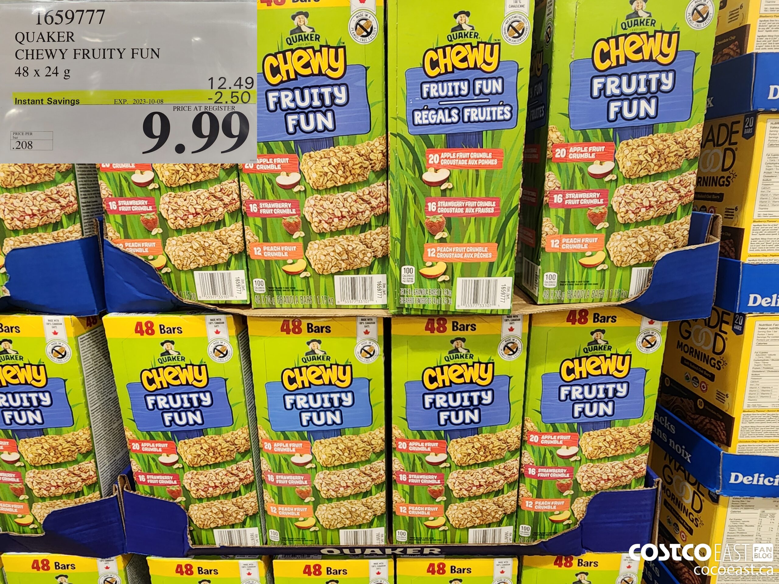 1659777 QUAKER CHEWY FRUITY FUN 48 X 24 G ($2.50 INSTANT SAVINGS EXPIRES ON 2023-10-08) $9.99