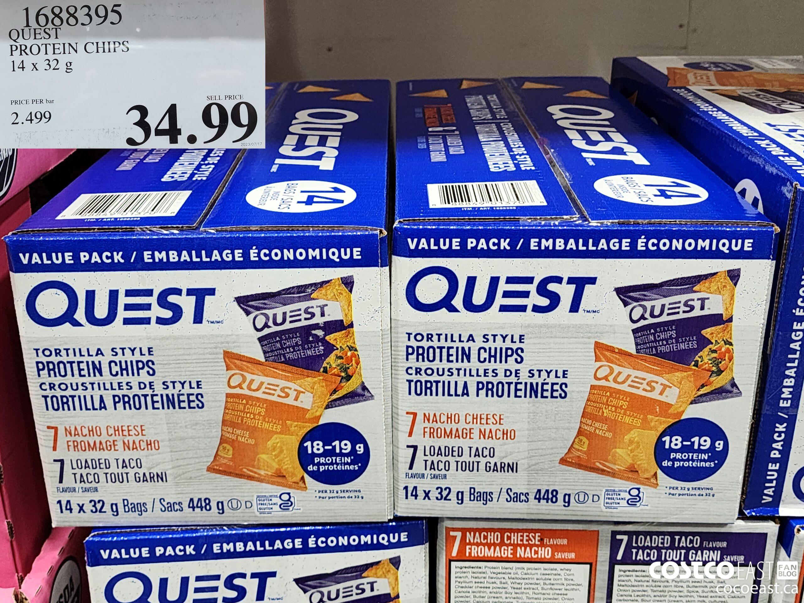 1688395 QUEST PROTEIN CHIPS 14x 32G $34.99