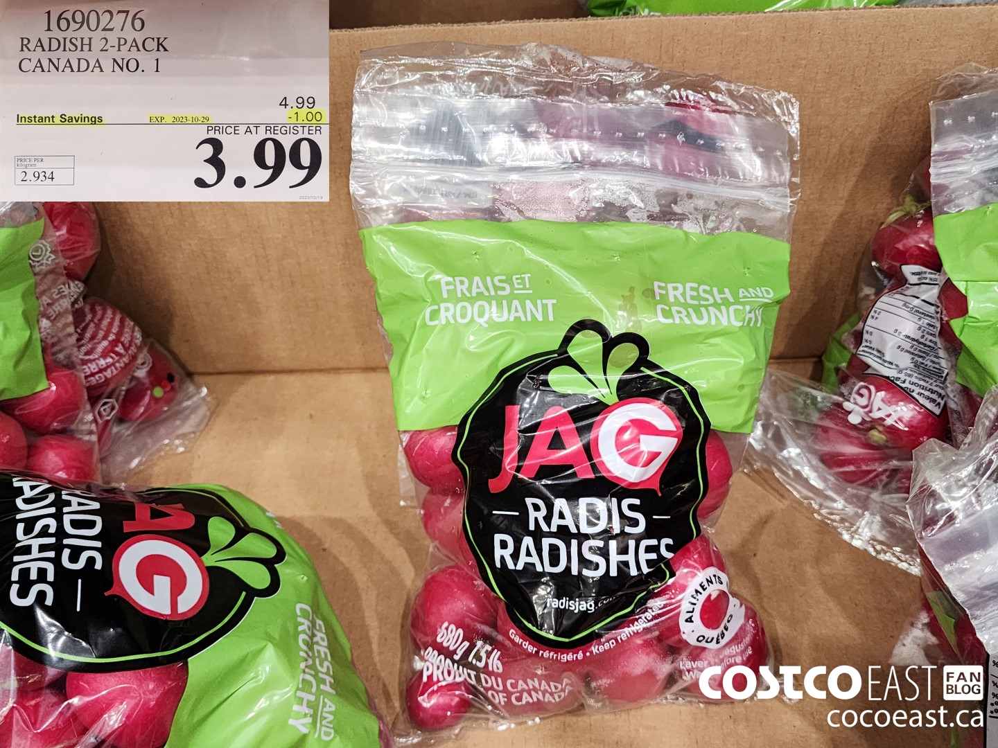 1690276 RADISH 2-PACK CANADA NO. 1 ($1.00 INSTANT SAVINGS EXPIRES ON 2023-10-29) $3.99