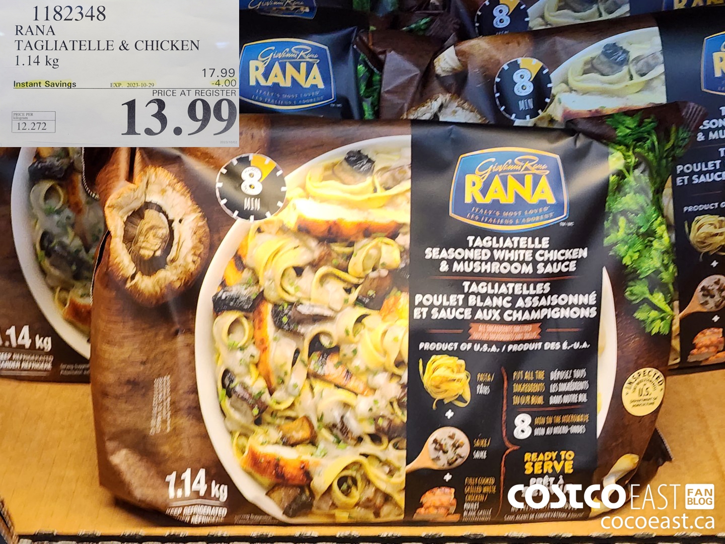 1182348 RANA TAGLIATELLE & CHICKEN 1.14 KG ($4.00 INSTANT SAVINGS EXPIRES ON 2023-10-29) $13.99