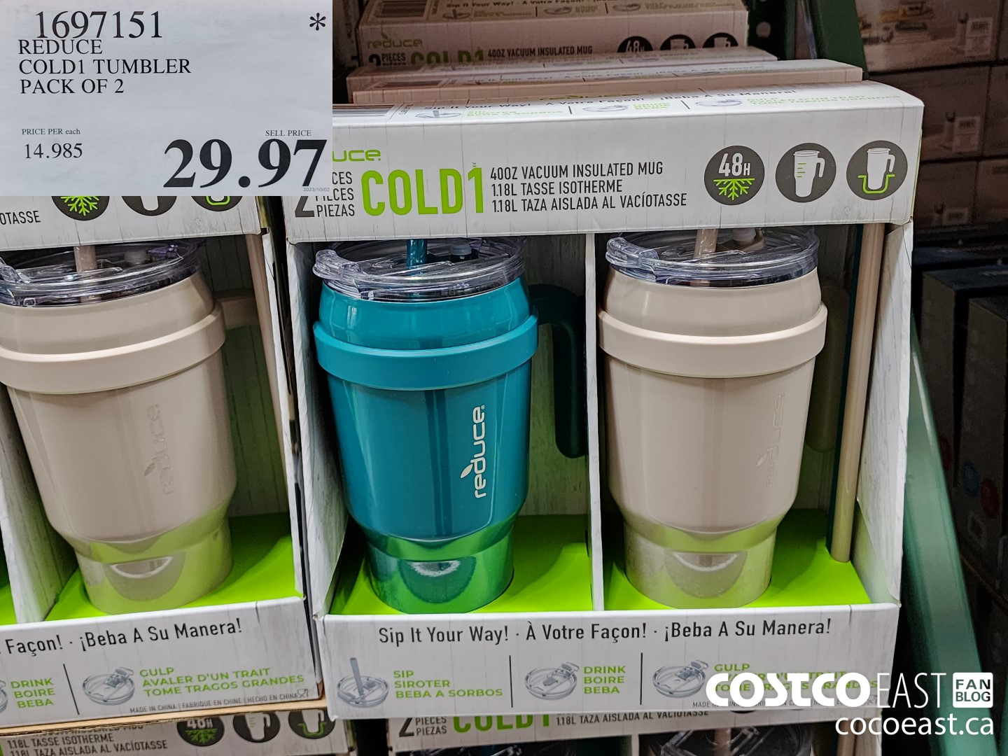 1697151 REDUCE COLD1 TUMBLER PACK OF 2 $29.97