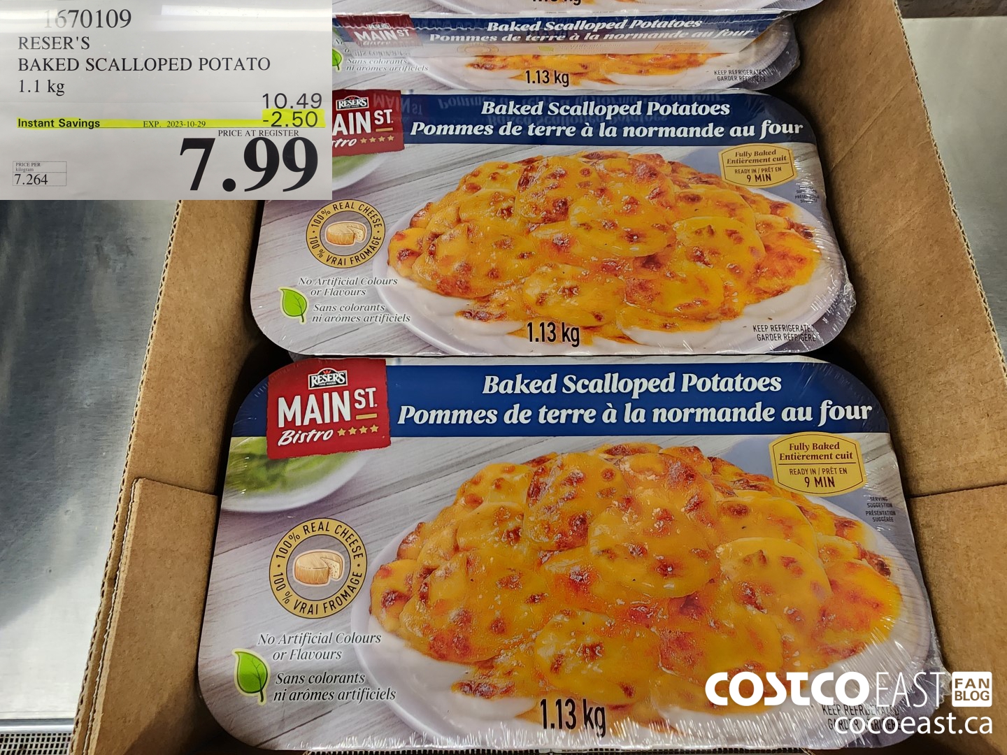 1670109 RESER'S BAKED SCALLOPED POTATOES 1.1 kg ($2.50 INSTANT SAVINGS EXPIRES ON 2023-10-29) $7.99