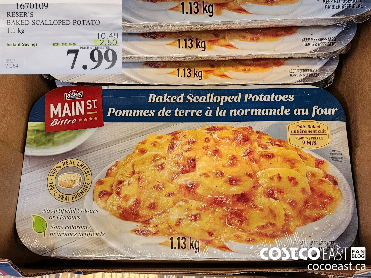 1670109 RESER'S BAKED SCALLOPED POTATOES 1.1 kg ($2.50 INSTANT SAVINGS EXPIRES ON 2023-10-29) $7.99