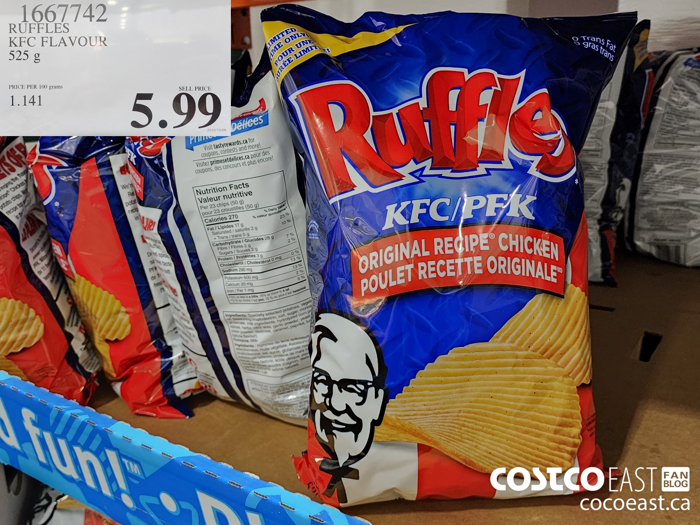 1667742 RUFFLES KFC FLAVOUR 525 G $5.99