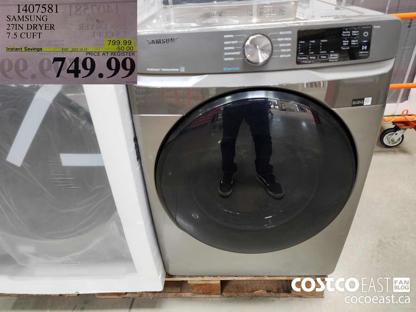1407581 SAMSUNG 27IN DRYER 7.5 CUFT ($50.00 INSTANT SAVINGS EXPIRES ON 2023-10-15) $749.99