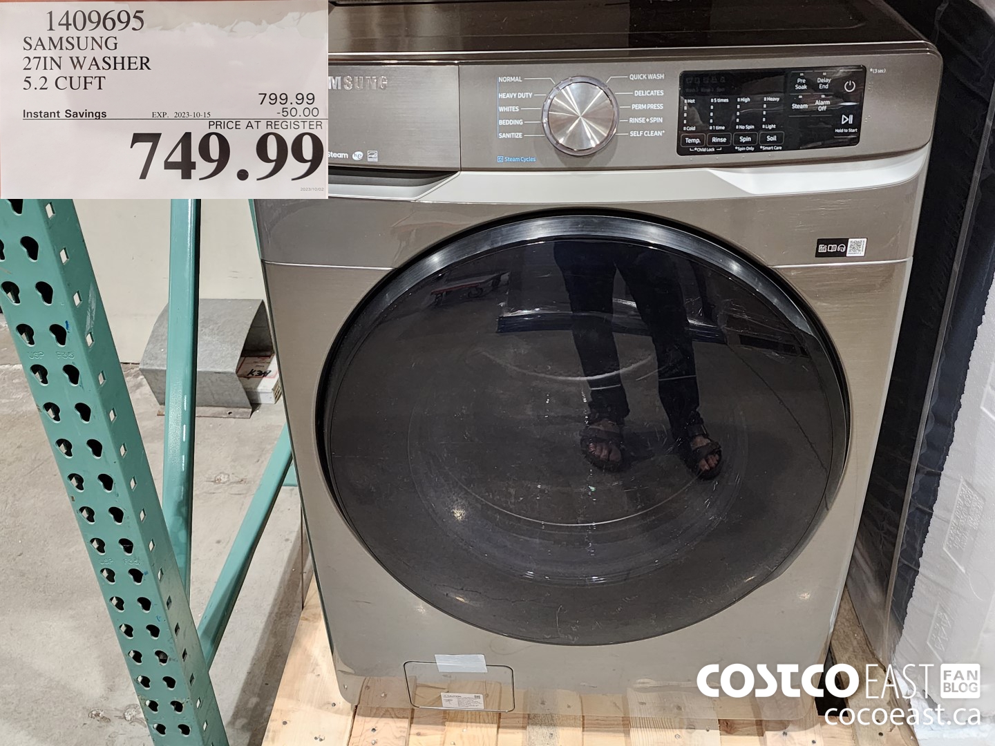 1409695 SAMSUNG 27IN WASHER 5.2 CUFT ($50.00 INSTANT SAVINGS EXPIRES ON 2023-10-15) $749.99