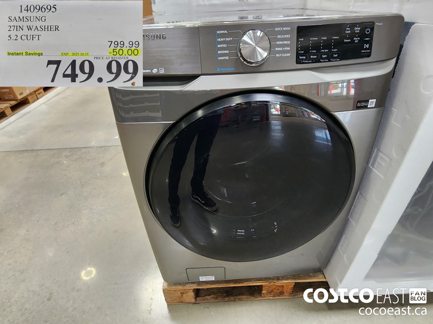 1409695 SAMSUNG 27IN WASHER 5.2 CUFT ($50.00 INSTANT SAVINGS EXPIRES ON 2023-10-15) $749.99