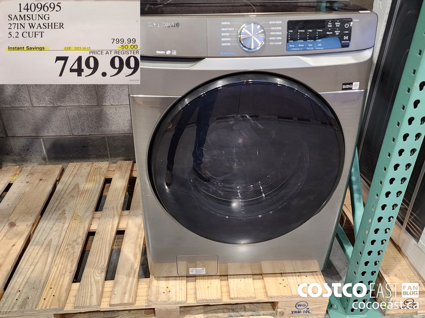 1409695 SAMSUNG 27IN WASHER 5.2 CUFT ($50.00 INSTANT SAVINGS EXPIRES ON 2023-10-15) $749.99