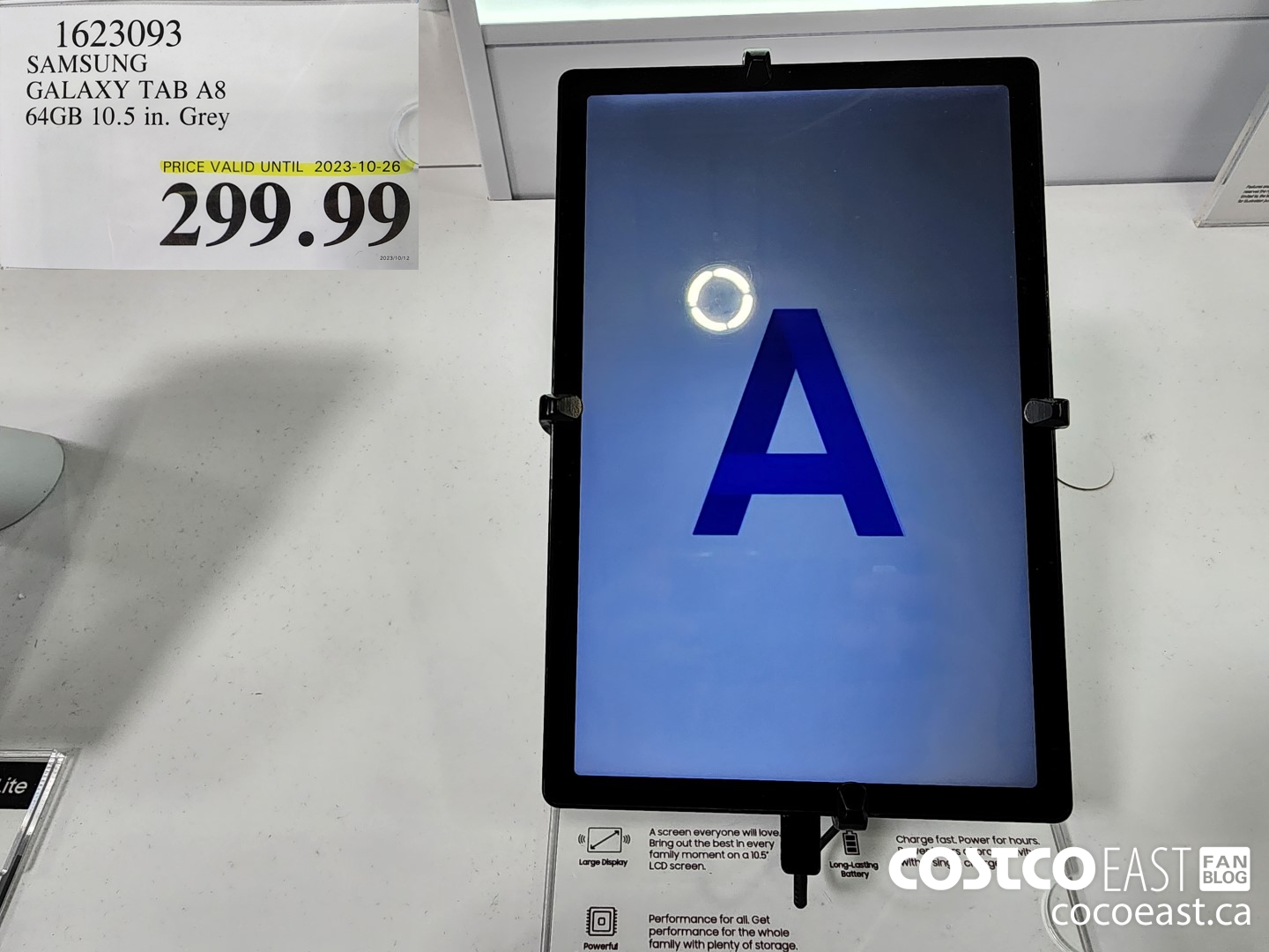 1623093 SAMSUNG TAB A8 64GB 10.5 IN GREY $299.99