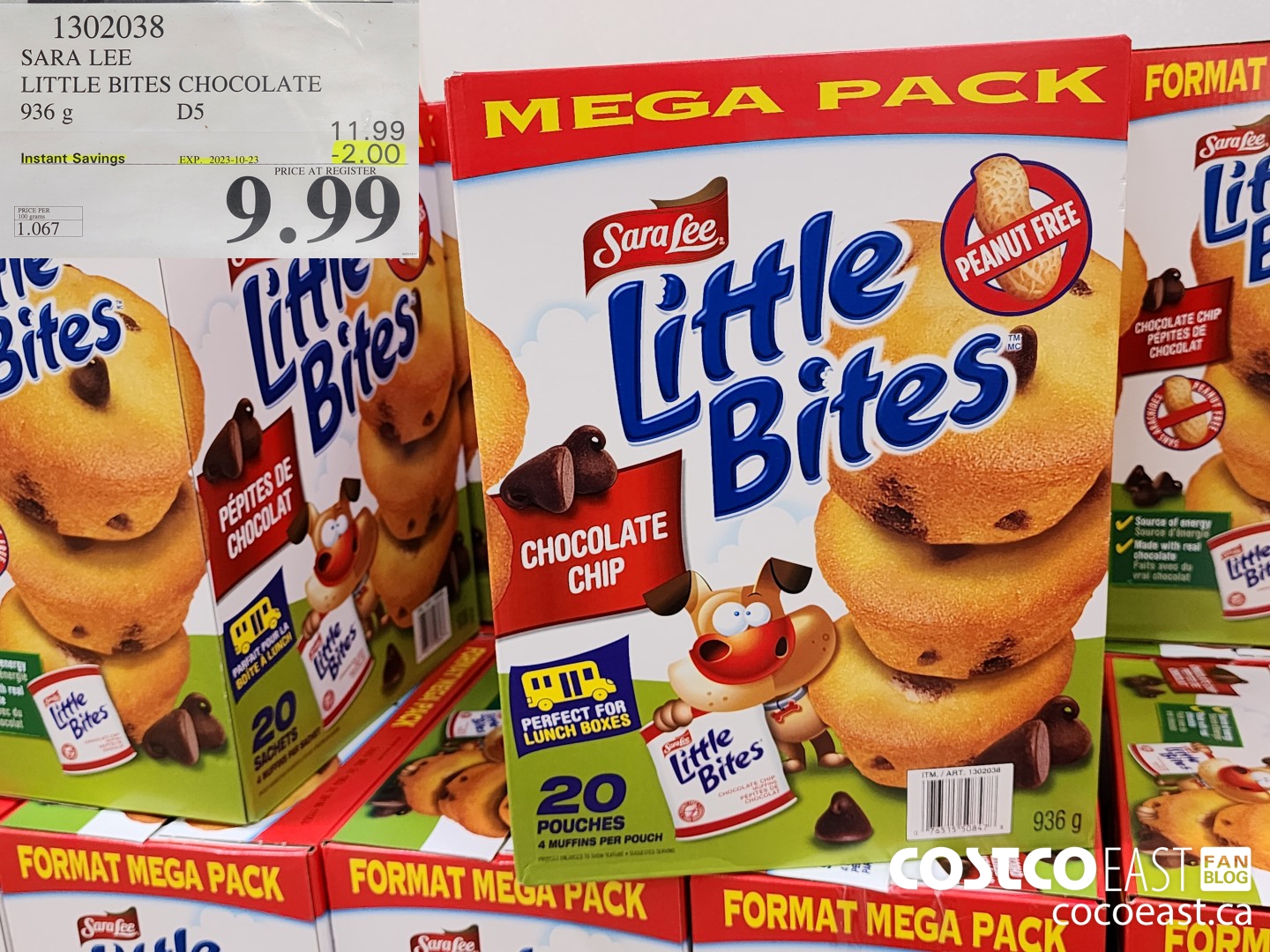 1302038 SARA LEE LITTLE BITES CHOCOLATE 936 g ($2.00 INSTANT SAVINGS EXPIRES ON 2023-10-23) $9.99