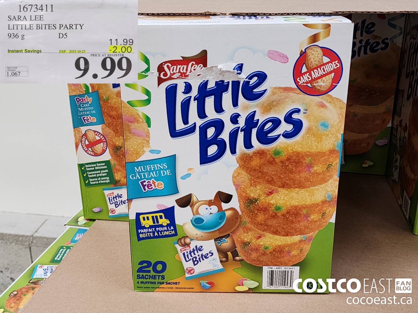 1673411 SARA LEE LITTLE BITES PARTY 936 G ($2.00 INSTANT SAVINGS EXPIRES ON 2023-10-23) $9.99