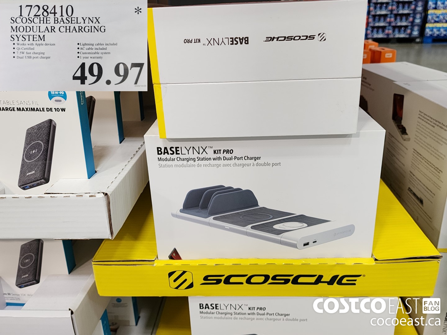 1728410 SCOSCHE BASELYNX MODULAR CHARGING SYSTEM $49.97