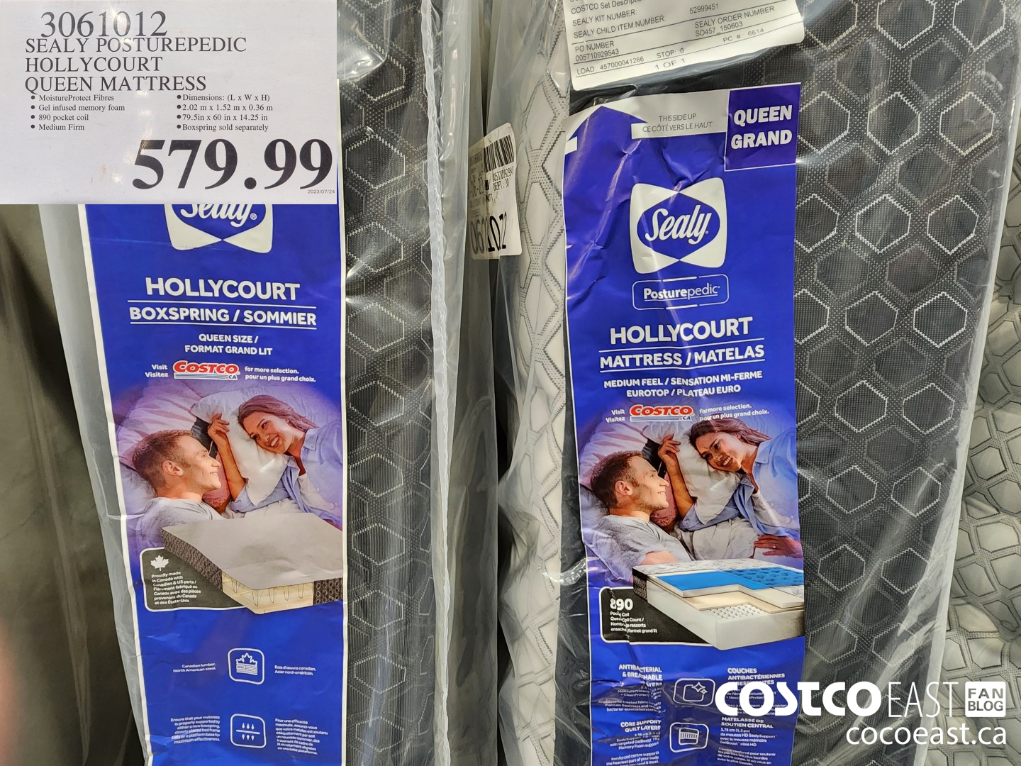 3061012 SEALY POSTUREPEDIC HOLLYCOURT QUEEN MATTRESS $579.99