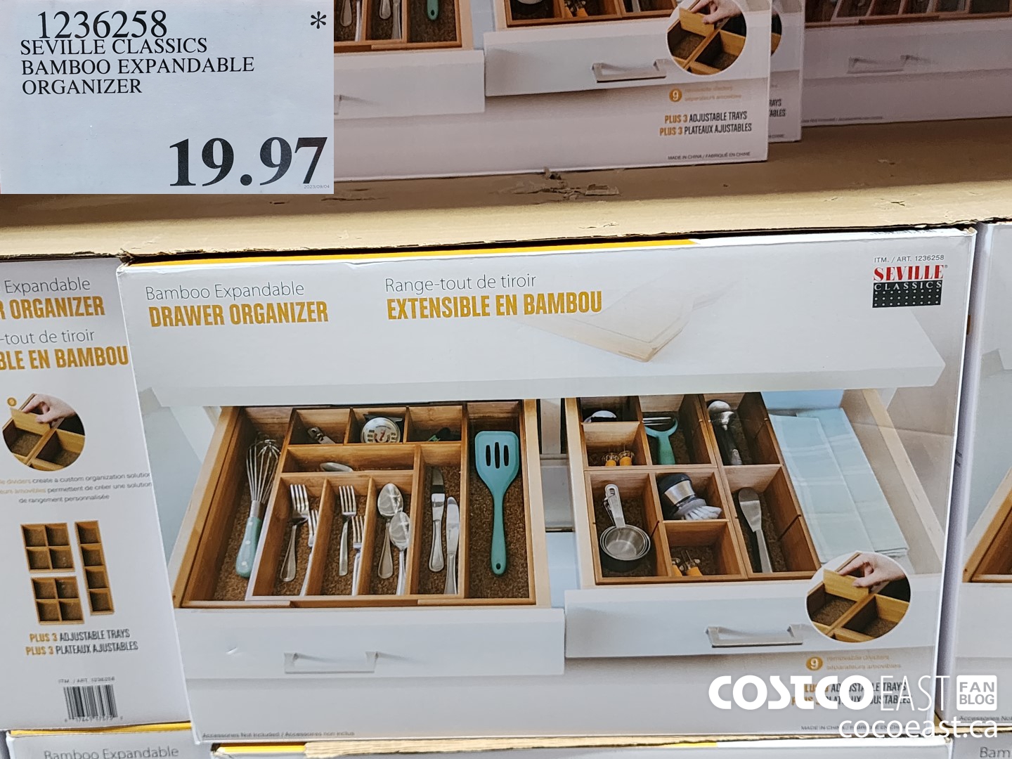 1236258 SEVILLE CLASSICS BAMBOO EXPANDABLE ORGANIZER $19.97