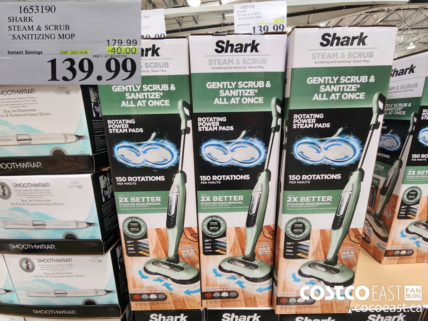 1653190 SHARK STEAM & SCRUB SANITIZING MOP 2023-010-08 ($40.00 INSTANT SAVINGS) $139.99