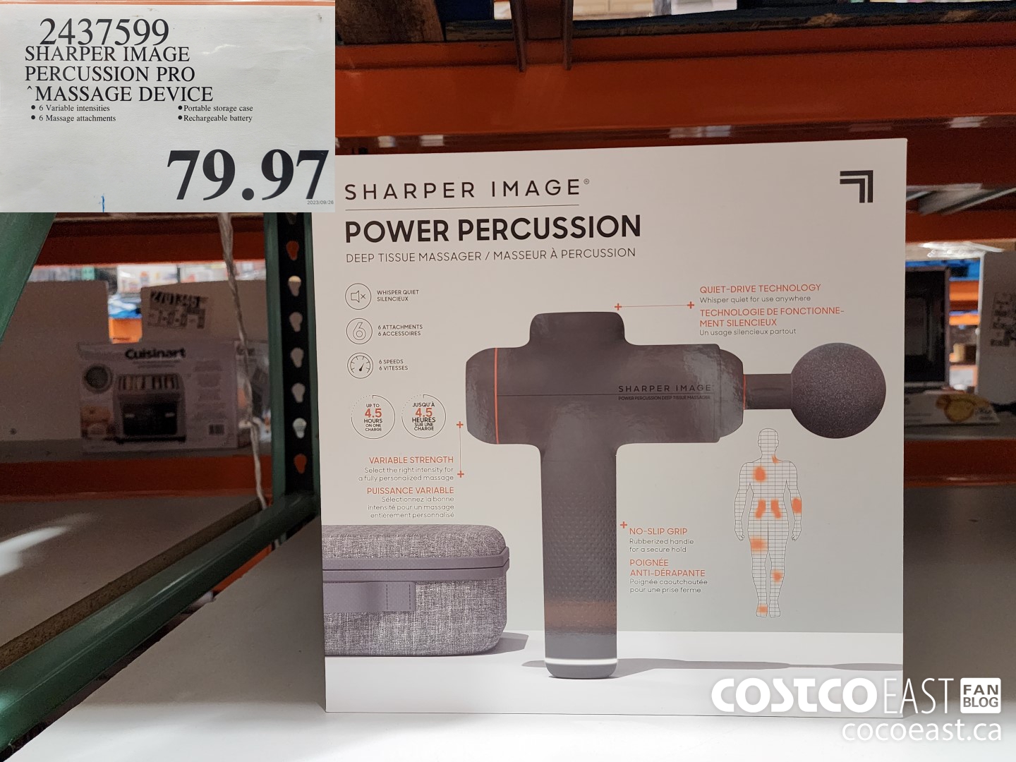 2437599 SHARPER IMAGE PERSCUSSION PRO MASSAGE DEVICE $79.97