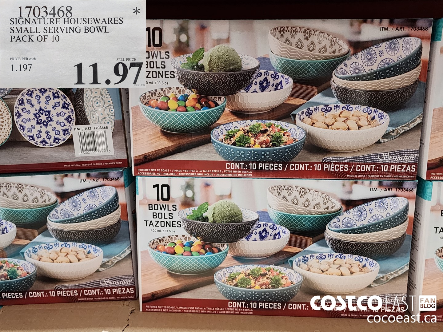 1703468 SIGNATURE HOUSEWARE SMALL SERVING BOWL PACK OF 10 $11.97