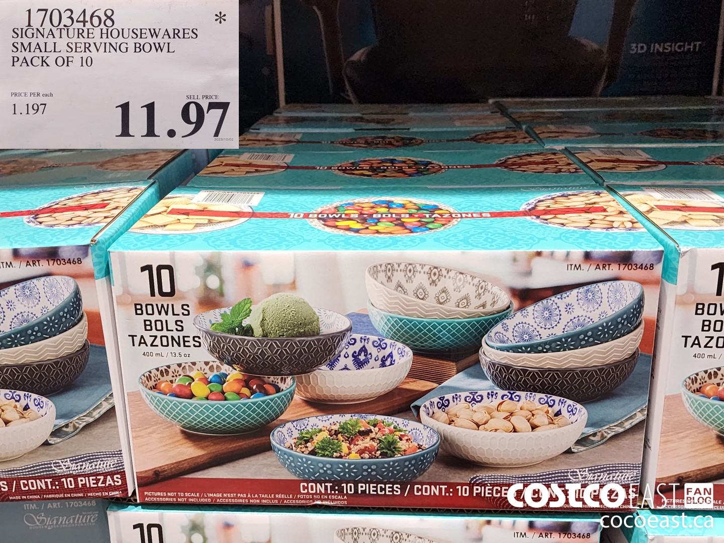 1703468 SIGNATURE HOUSEWARE SMALL SERVING BOWL PACK OF 10 $11.97